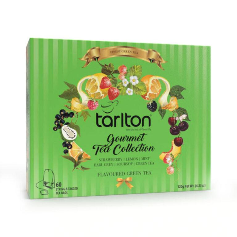 Tarlton Tea, Green Tea Sachets and Bags, Assorted Flavors, Fruitilla, Bergamot, Lemon, Mint, Strawberry, Wholesale Tea Supplier, Export, Custom Brand, Tea Company