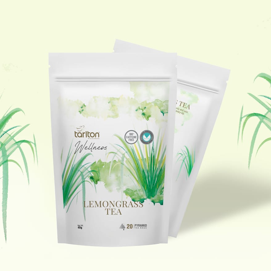 Lemongrass Tea, Tarlton Tea,Venture Tea Herbal, Wellness, Vegan Tea, Pyramid Tea Bags, Biodegradable tea bag, Silk tea bag