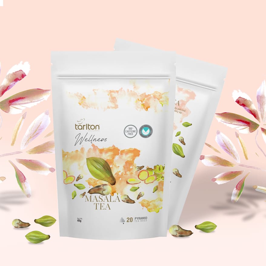 Masala Tea, Tarlton Tea, Venture Tea, Herbal, Wellness, Vegan Tea, Pyramid Tea Bags, Biodegradable tea bag, Silk tea bag