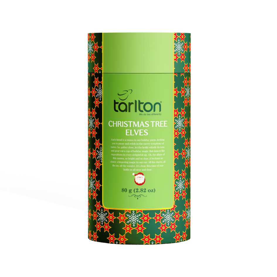 tarlton christmas tree elves loose ceylon tea canister
