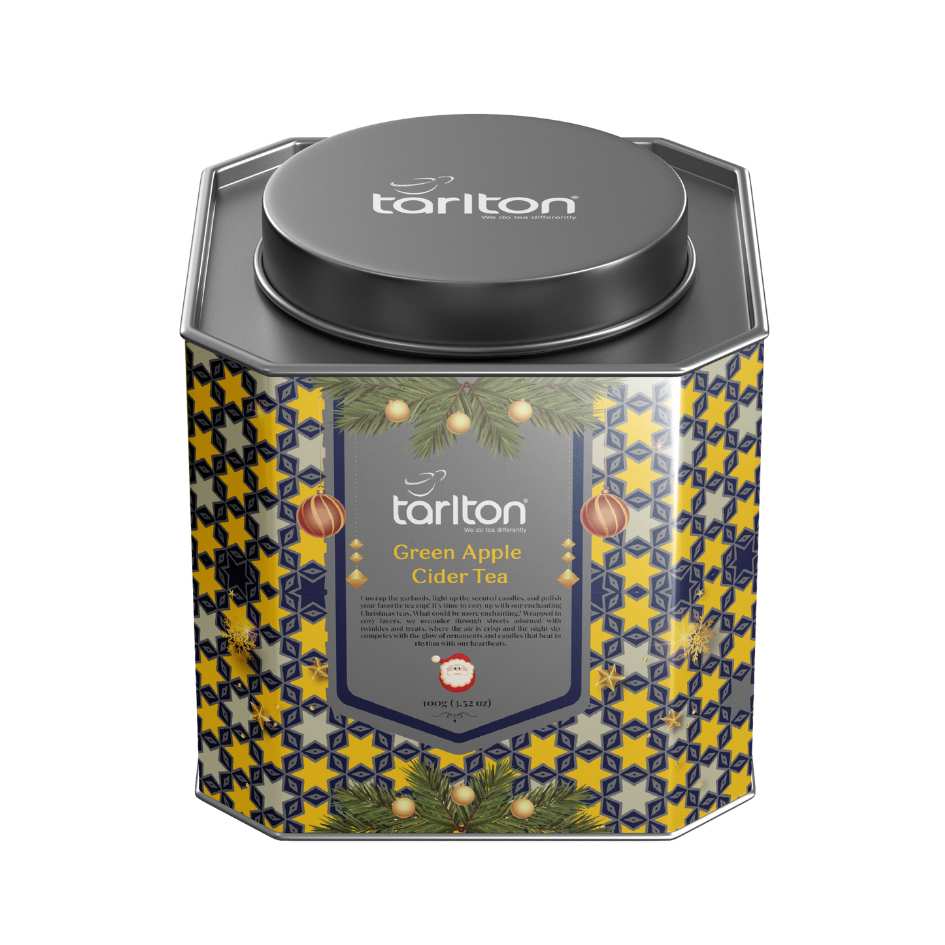 ceylon loose tea tarlton green apple cider tea in metal tin
