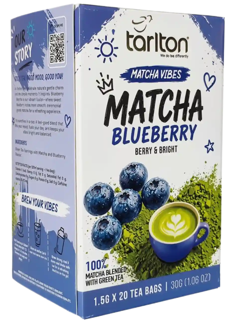 Tarlton tea and blueberry matcha tea