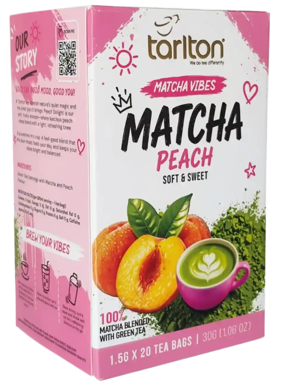 Tarlton tea and peach matcha tea